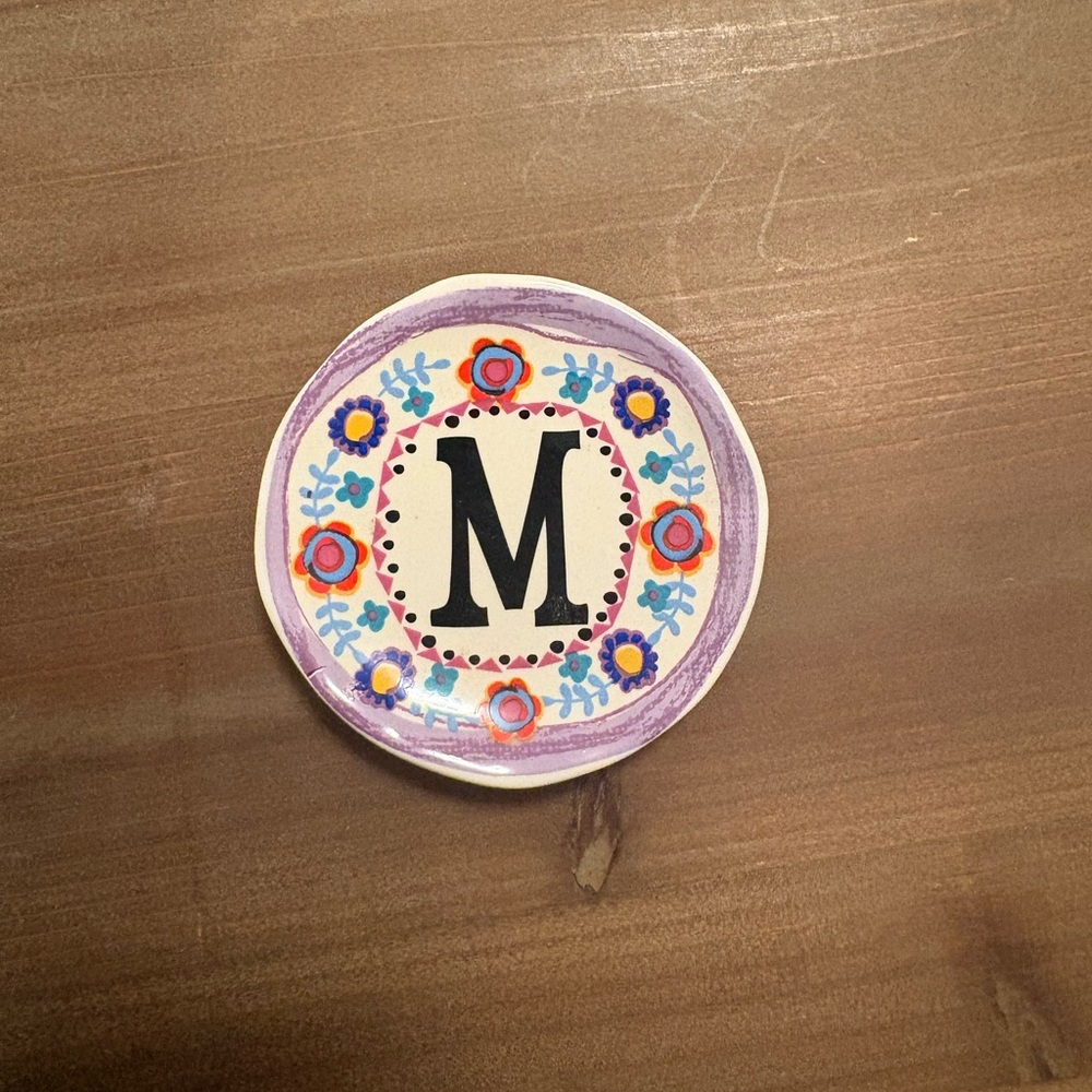 Colorful Monogrammed Trinket Dish